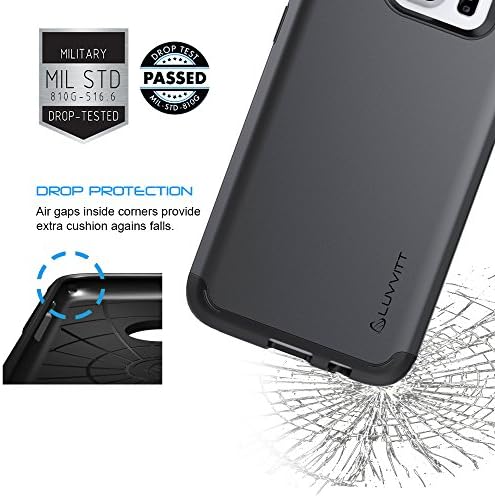 Luvvitt Galaxy S7 Edge Case, [Ultra Armor] מארז סופג זעזועים הכי טוב שכבה כפולה הכבדה הכיסוי קשה לסמסונג